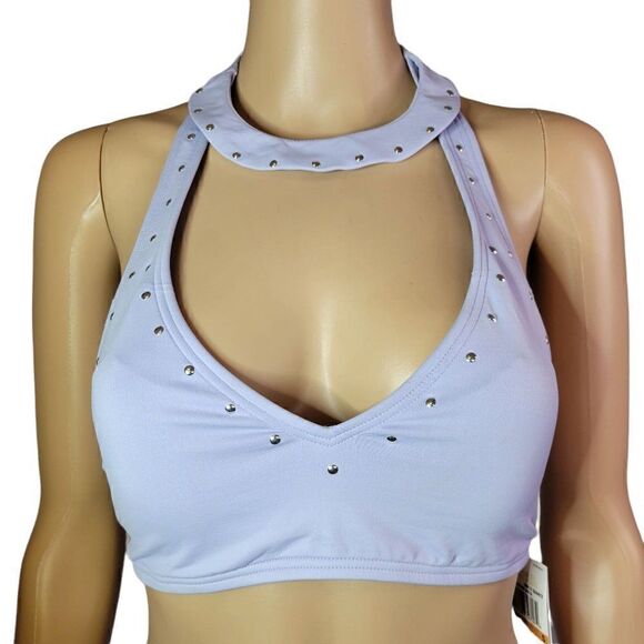 Michael Kors Choker Halter Bikini Top (Size S) - Picture 1 of 6